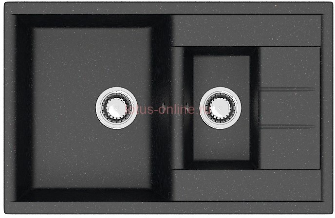 Мойка матовая модель 210/Q4 черная фото 1 — ЛотоС