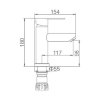 Cмеситель для умывальника L71003 из нерж.стали Ledeme фото 2 — ЛотоС