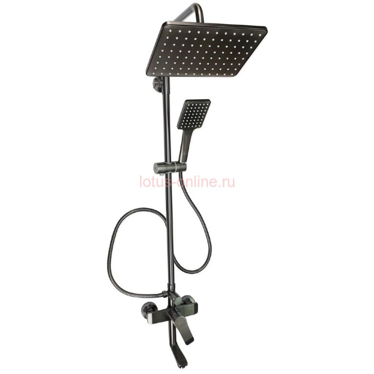 Смеситель со стойкой тропический душ с 2 лейками ТИТАН 5175 GFmark...